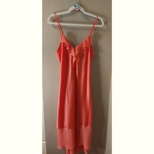 Coral Ruffle Slip